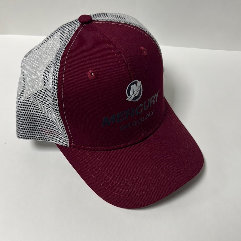 Mercury Boat Engines Maroon and Gray Trucker Hat